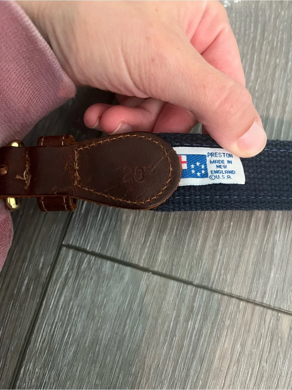 Preston American Flag Belt Boys Size 28 Preppy Made in the USA